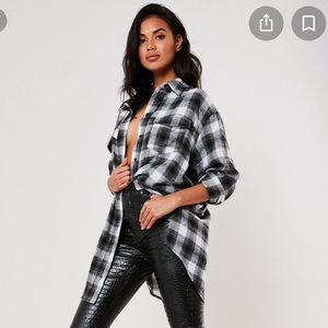 Missguided Oversized Flannel button up shirt